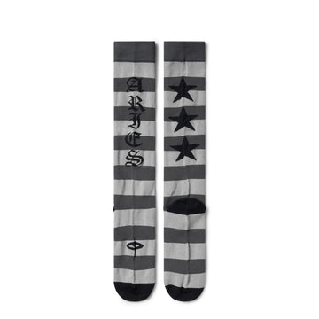 Aries Stripey Knee High Socks Black
