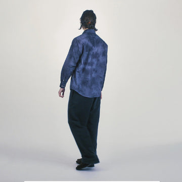 Aries Tie Dye Stripe Poplin Shirt Black - Parasol Store