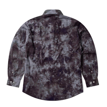 Aries Tie Dye Stripe Poplin Shirt Black - Parasol Store