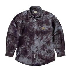 Aries Tie Dye Stripe Poplin Shirt Black - Parasol Store