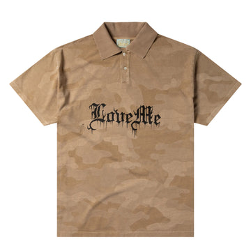 Aries Womens Aged Angel Camo S/S Polo Shirt Desert