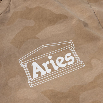 Aries Womens Aged Camo S/S Tee Desert