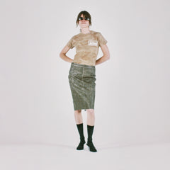 Aries Womens Aged Camo S/S Tee Desert