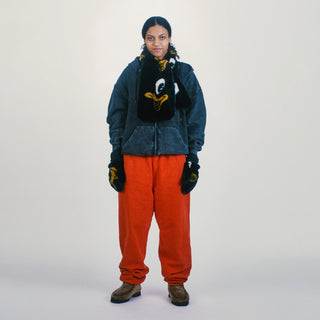 Aries Womens Aged Reverso Temple Zip Through Hoodie Black - Parasol Store