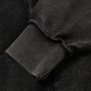 Aries Womens Aged Reverso Temple Zip Through Hoodie Black - Parasol Store