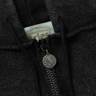 Aries Womens Aged Reverso Temple Zip Through Hoodie Black - Parasol Store