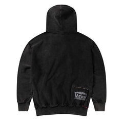 Aries Womens Aged Reverso Temple Zip Through Hoodie Black - Parasol Store