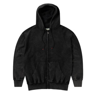 Aries Womens Aged Reverso Temple Zip Through Hoodie Black - Parasol Store