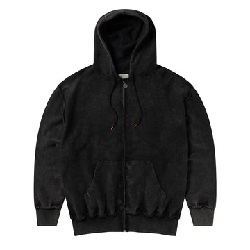 Aries Womens Aged Reverso Temple Zip Through Hoodie Black - Parasol Store