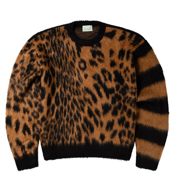 Aries Womens Brushed Leopard Sweater Brown - Parasol Store