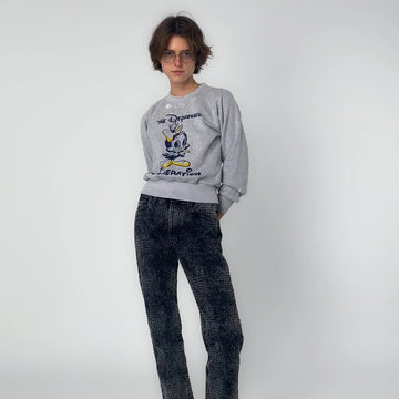 Aries Womens Destroyed Weedie Pie Raglan Sweat Light Grey Marl - Parasol Store