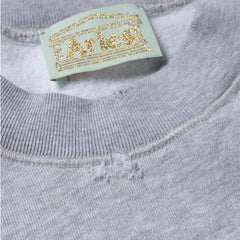 Aries Womens Destroyed Weedie Pie Raglan Sweat Light Grey Marl - Parasol Store