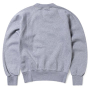 Aries Womens Destroyed Weedie Pie Raglan Sweat Light Grey Marl - Parasol Store