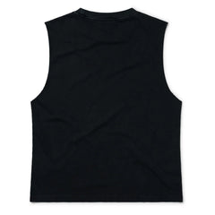 Aries Womens Faded Bunny Muscle Vest Black - Parasol Store