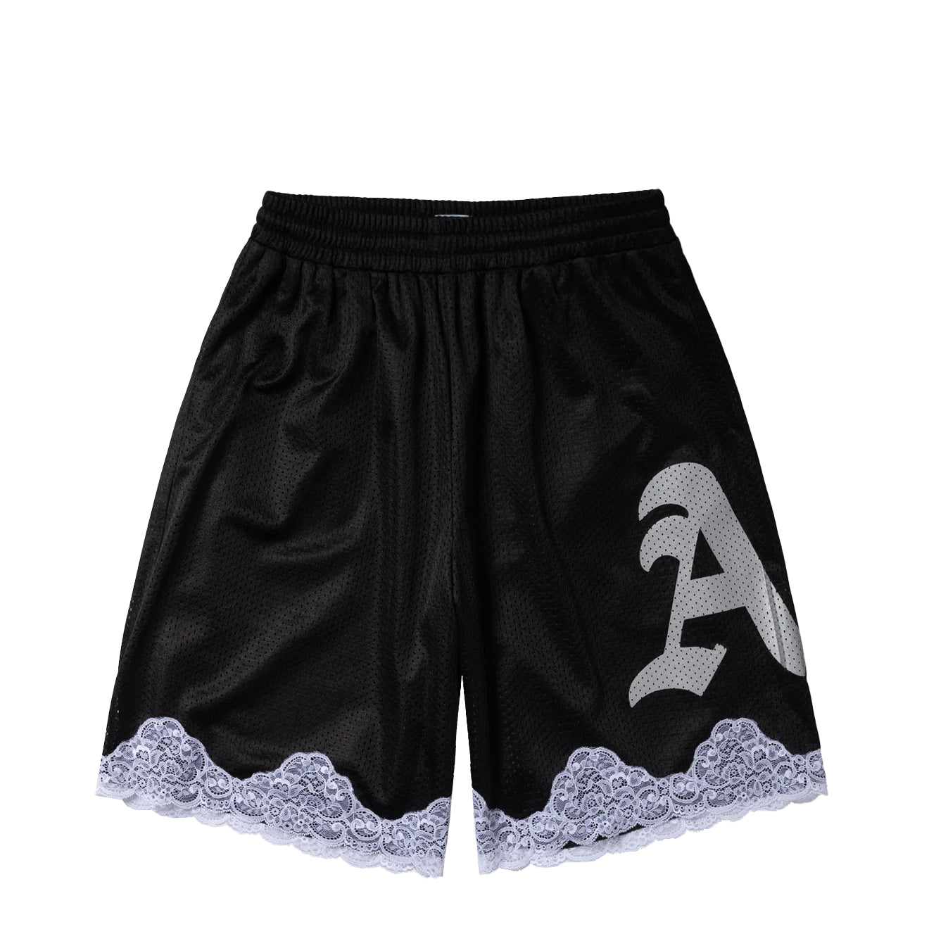 Aries Womens Gothic Lace Airtex Shorts Black – Parasol Store