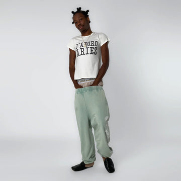 Aries Womens J'adoro Western Cap Sleeve Tee Off White - Parasol Store