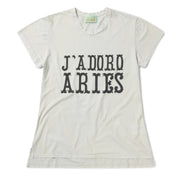 Aries Womens J'adoro Western Cap Sleeve Tee Off White - Parasol Store
