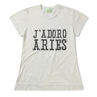 Aries Womens J'adoro Western Cap Sleeve Tee Off White - Parasol Store