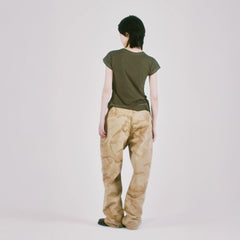 Aries Womens J'adoro Western Cap Sleeve Tee Olive