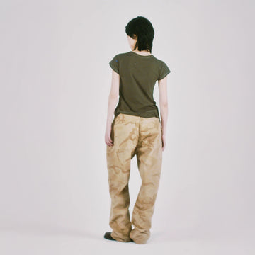 Aries Womens J'adoro Western Cap Sleeve Tee Olive