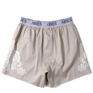 Aries Womens Lace Print Boxer Shorts Brown - Parasol Store