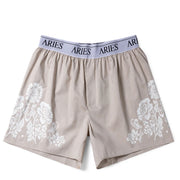 Aries Womens Lace Print Boxer Shorts Brown - Parasol Store