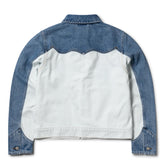 Aries Womens Patchwork Western Carpenter Jacket Blue / White - Parasol Store