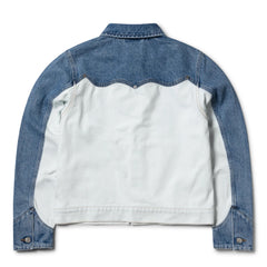 Aries Womens Patchwork Western Carpenter Jacket Blue / White - Parasol Store