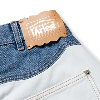 Aries Womens Patchwork Western Carpenter Jeans Blue / White - Parasol Store