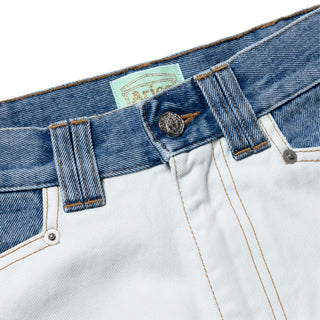 Aries Womens Patchwork Western Carpenter Jeans Blue / White - Parasol Store