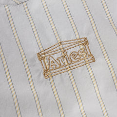 Aries Womens Poplin Stripe Western Shirt Beige