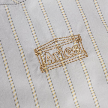 Aries Womens Poplin Stripe Western Shirt Beige