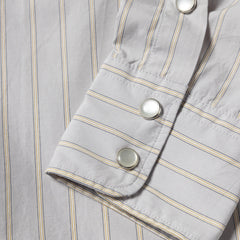 Aries Womens Poplin Stripe Western Shirt Beige
