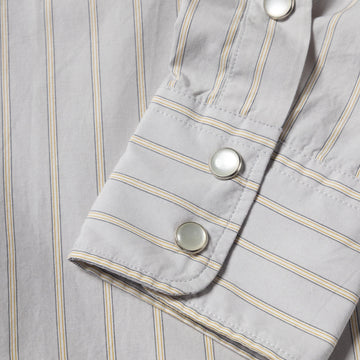 Aries Womens Poplin Stripe Western Shirt Beige