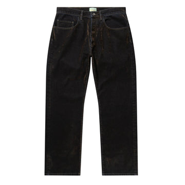 Aries Worn Flock Batten Jean Green - Parasol Store