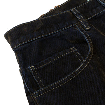 Aries Worn Flock Batten Jean Green