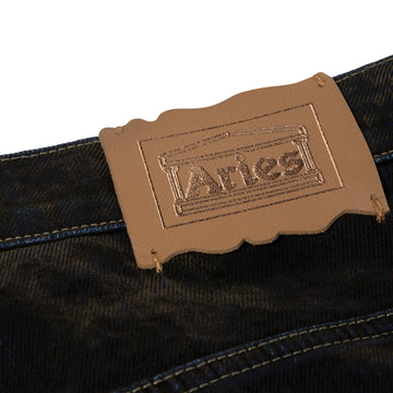 Aries Worn Flock Batten Jean Green