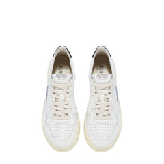 Autry Womens Medalist Low Trainer Leather / Leather - White / Black Tab - Parasol Store