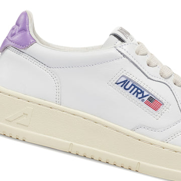 Autry Womens Medalist Low Trainer Leather / Leather - White / Lavender - Parasol Store