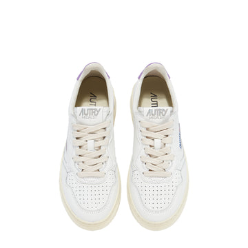 Autry Womens Medalist Low Trainer Leather / Leather - White / Lavender - Parasol Store