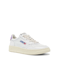 Autry Womens Medalist Low Trainer Leather / Leather - White / Lavender - Parasol Store