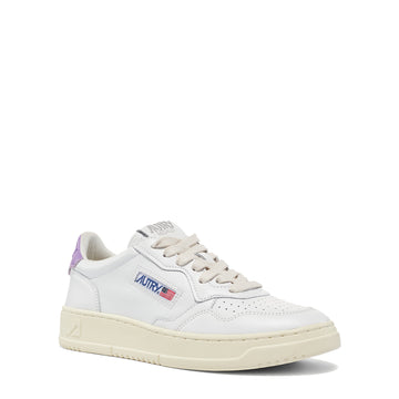 Autry Womens Medalist Low Trainer Leather / Leather - White / Lavender - Parasol Store