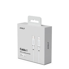 Avolt Cable 1 USB-C to Lightning 2m Gotland Grey