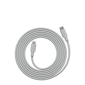Avolt Cable 1 USB-C to Lightning 2m Gotland Grey