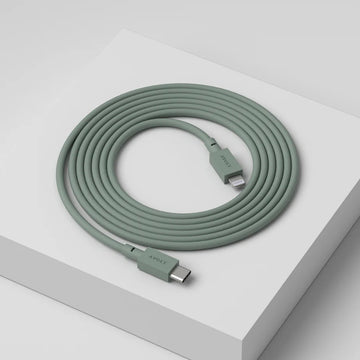 Avolt Cable 1 USB-C to Lightning 2m Oak Green