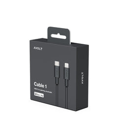 Avolt Cable 1 USB-C to Lightning 2m Stockholm Black