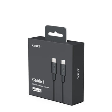 Avolt Cable 1 USB-C to Lightning 2m Stockholm Black