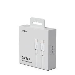 Avolt Cable 1 USB-C to USB-C 2m Gotland Grey