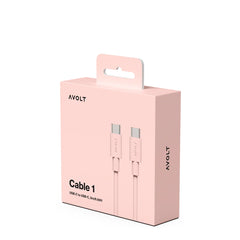 Avolt Cable 1 USB-C to USB-C 2m New Pink