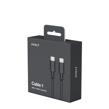 Avolt Cable 1 USB-C to USB-C 2m Stockholm Black